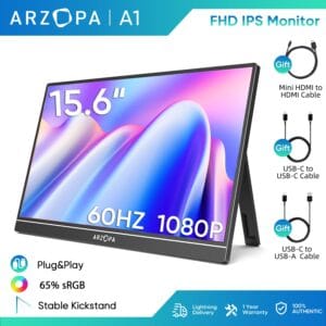 ARZ0PA A1-15.6'60Hz Kickstand Portable Gaming Monitor
