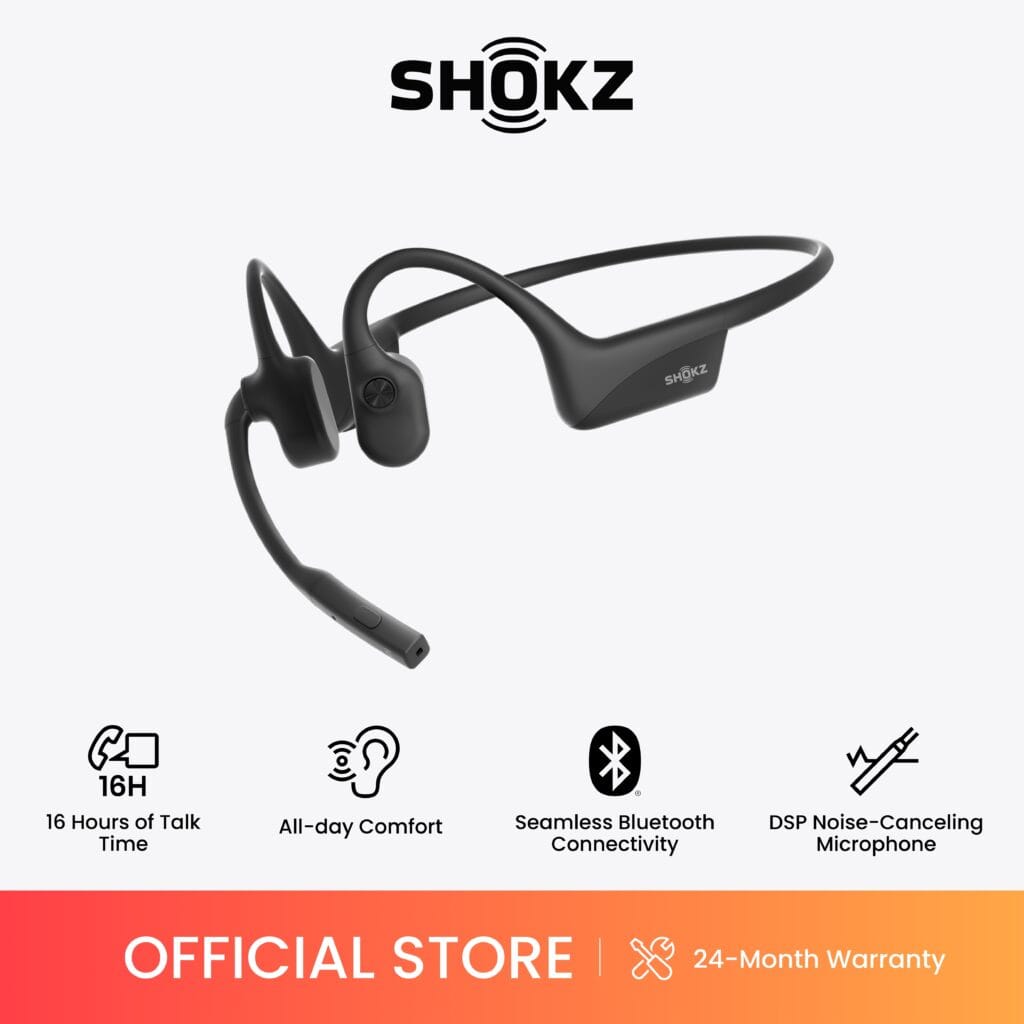 wireless bone conduction audio Bluetooth computer headset earphones