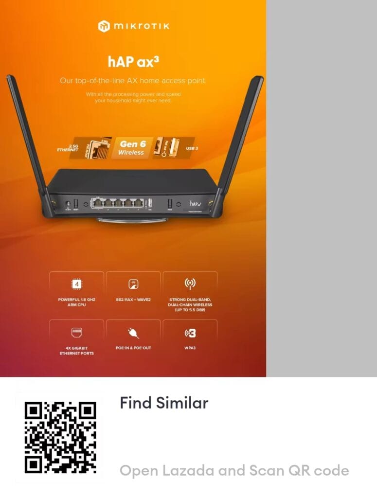 MikroTik hAP ax3 Router