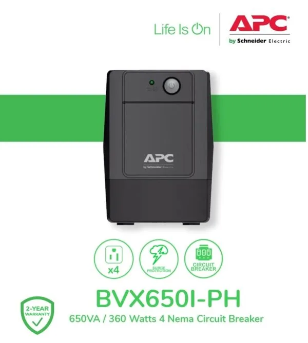 APC BVX650I-PH 650VA UPS