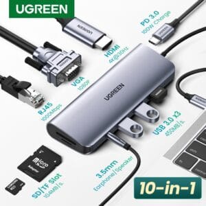 【10-in-1】UGREEN Full Function USB C HUB
