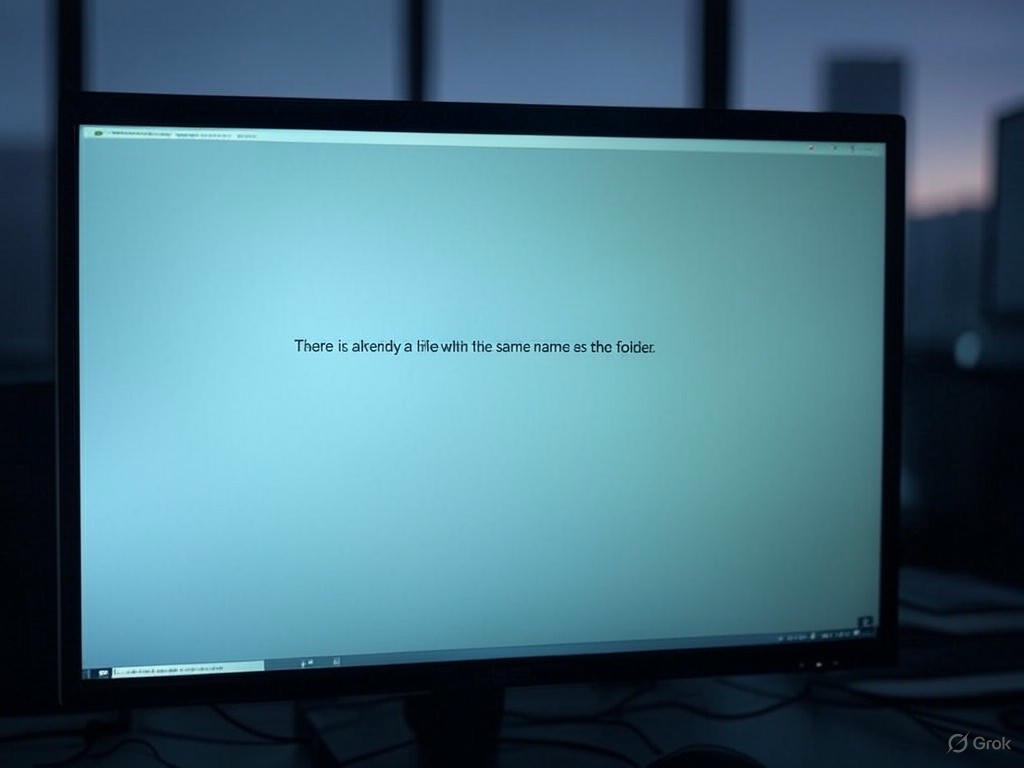 Resolving the ‘There is Already a File with the Same Name as the Folder Name You Specified’ Error in Windows