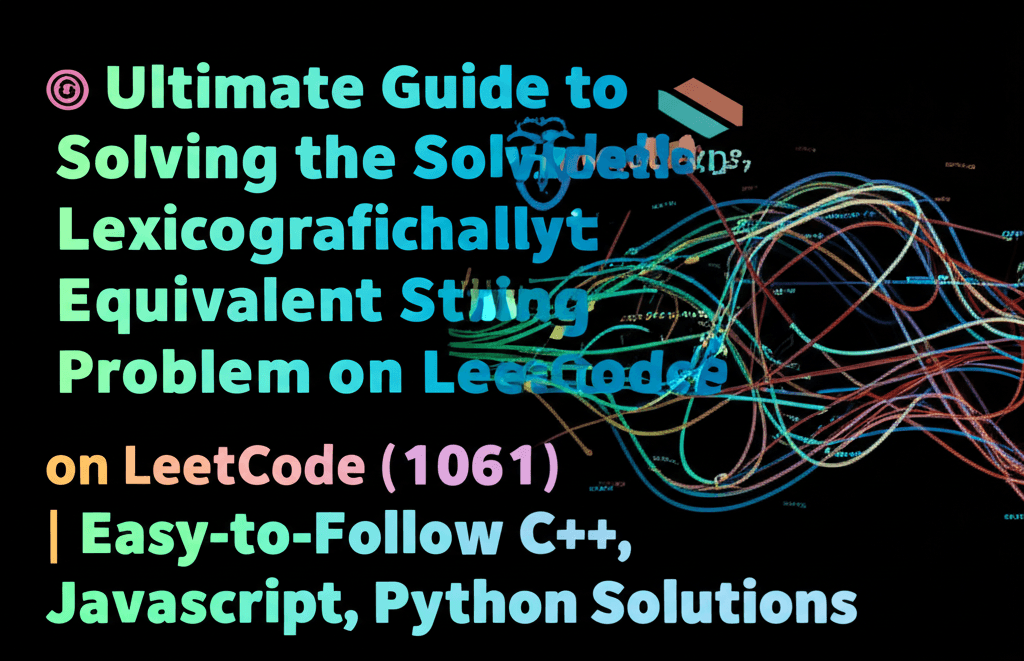 🔤 Ultimate Guide to Solving the Lexicographically Smallest Equivalent String Problem on LeetCode (1061) | Easy-to-Follow C++, JavaScript, Python Solutions