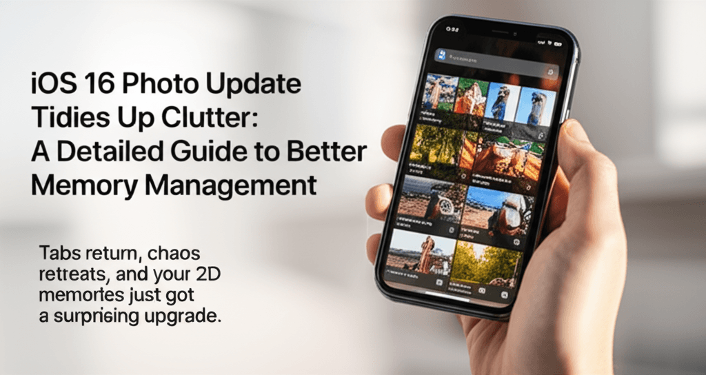 iOS 16 Photo Update Tidies Up Clutter: A Detailed Guide to Better Memory Management