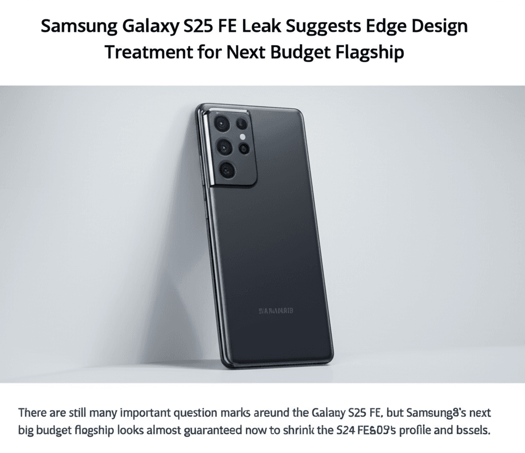Samsung Galaxy S25 FE Leak Suggests Edge Design Treatment for Next Budget Flagship