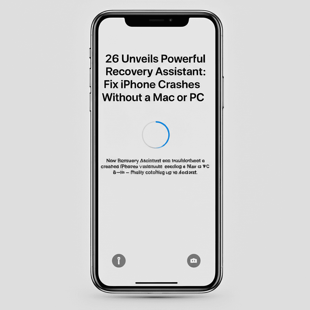 iOS 26 Unveils Powerful Recovery Assistant: Fix iPhone Crashes Without a Mac or PC