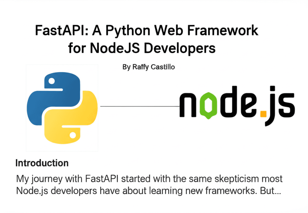 FastAPI: A Comprehensive Python Web Framework for NodeJS Developers