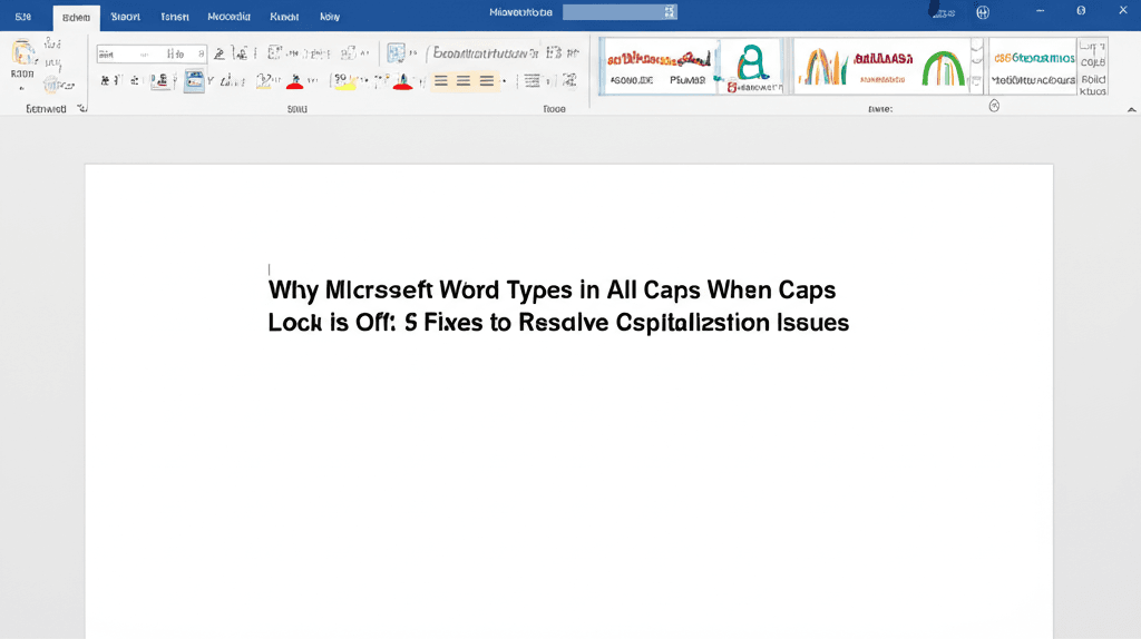 Why Microsoft Word Types in All Caps When Caps Lock Is Off: 5 Fixes to Resolve Capitalization Issues