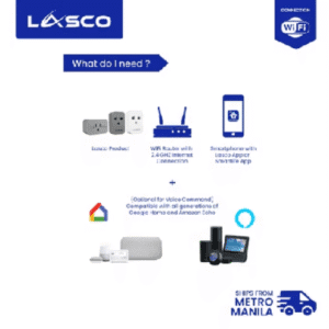 Lasco Power on Delay Plug Smart Socket Wireless Remote Control With or Without Energy Monitor Smart Timer Plug for Smart Home