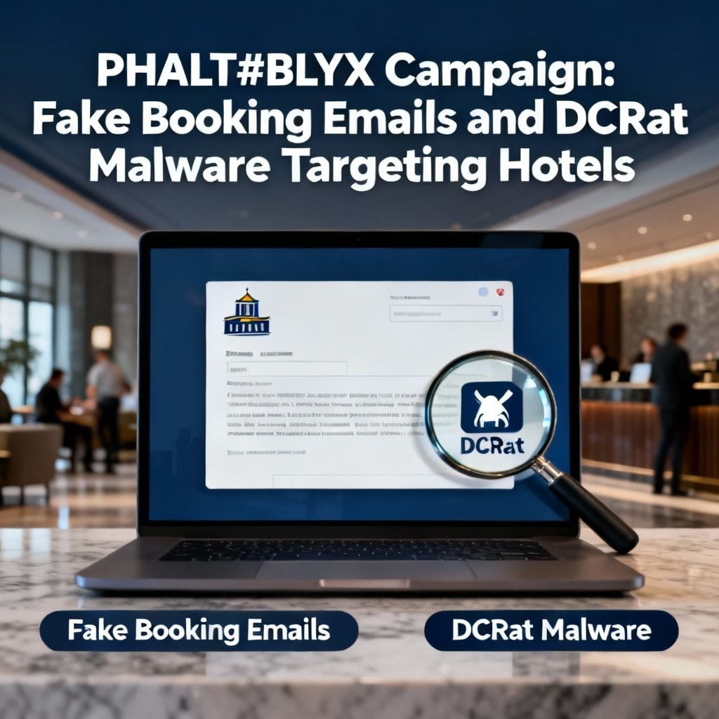 PHALT#BLYX Campaign: Fake Booking Emails and DCRat Malware Targeting Hotels