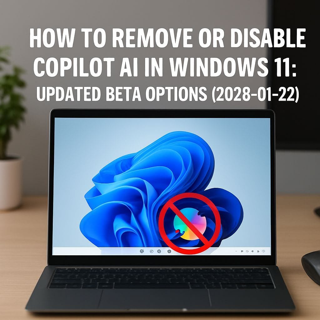 How to Remove or Disable Copilot AI in Windows 11: Updated Beta Options (2026-01-22)