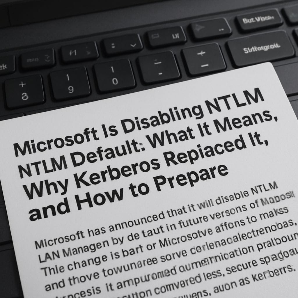 Microsoft Is Disabling NTLM by Default: What It Means, Why Kerberos Replaced It, and How to Prepare
