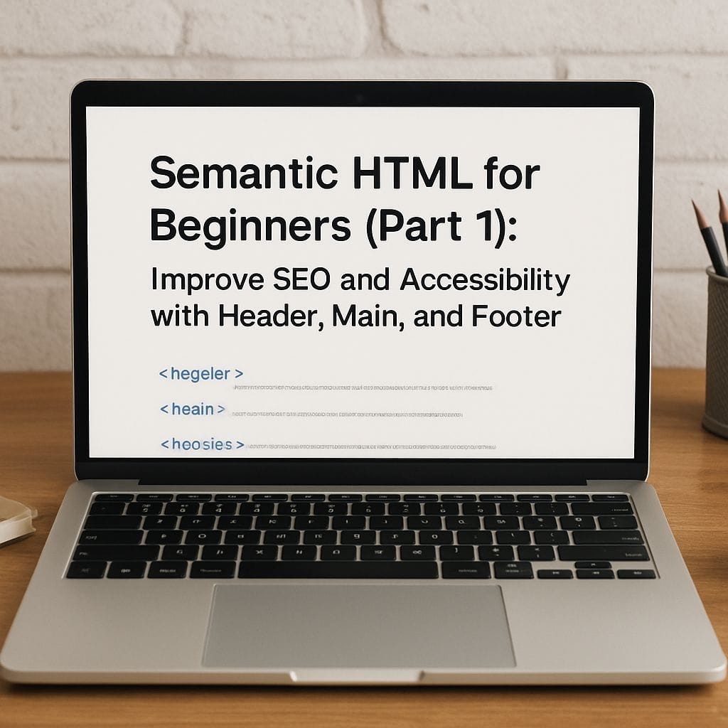 Semantic HTML for Beginners (Part 1): Improve SEO and Accessibility with Header, Main, and Footer