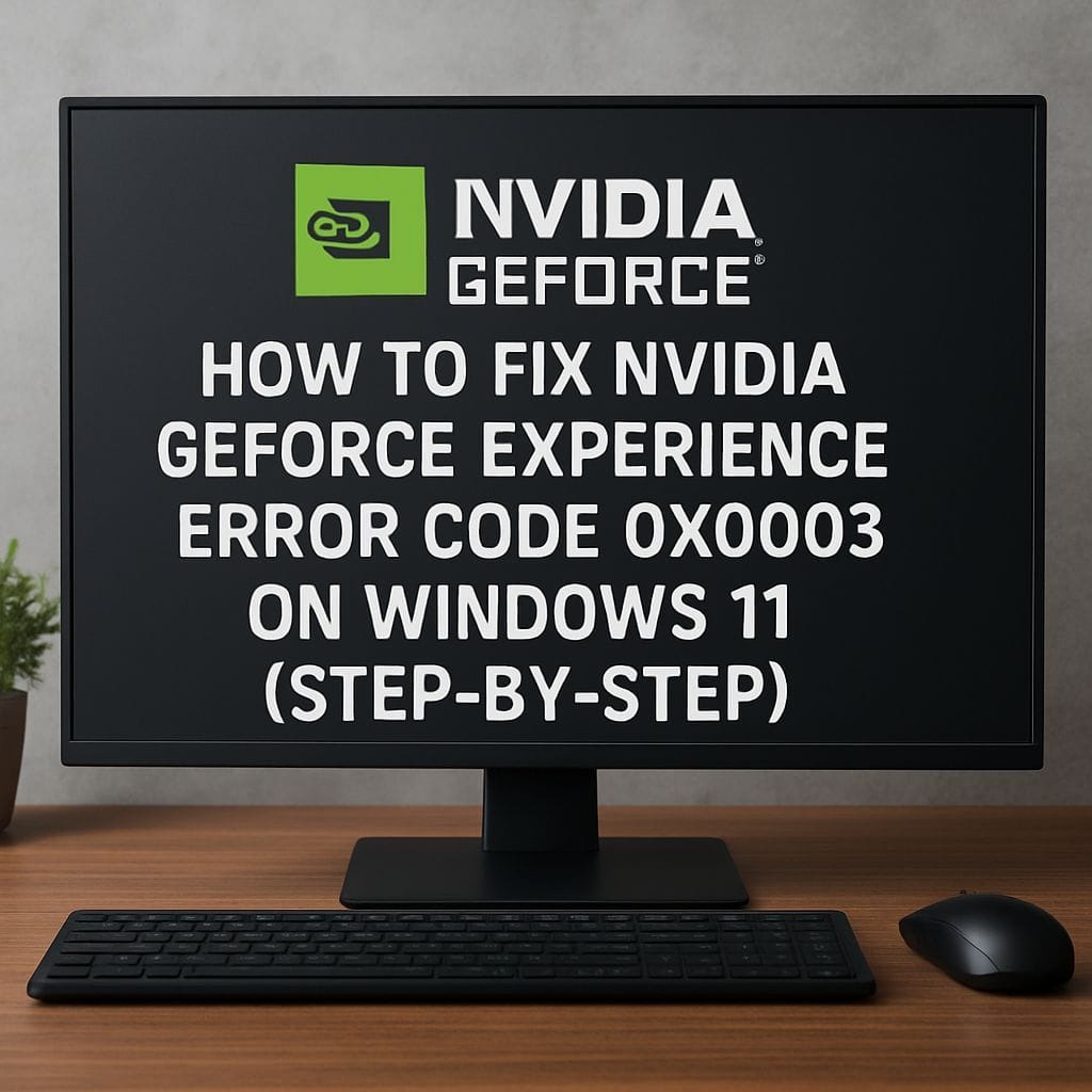 How to Fix NVIDIA GeForce Experience Error Code 0x0003 on Windows 11 (Step-by-Step)