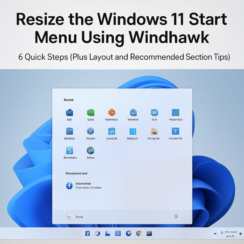 Resize the Windows 11 Start Menu Using Windhawk: 6 Quick Steps (Plus Layout and Recommended Section Tips)