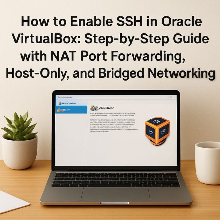 How to Enable SSH in Oracle VirtualBox: Step-by-Step Guide with NAT ...