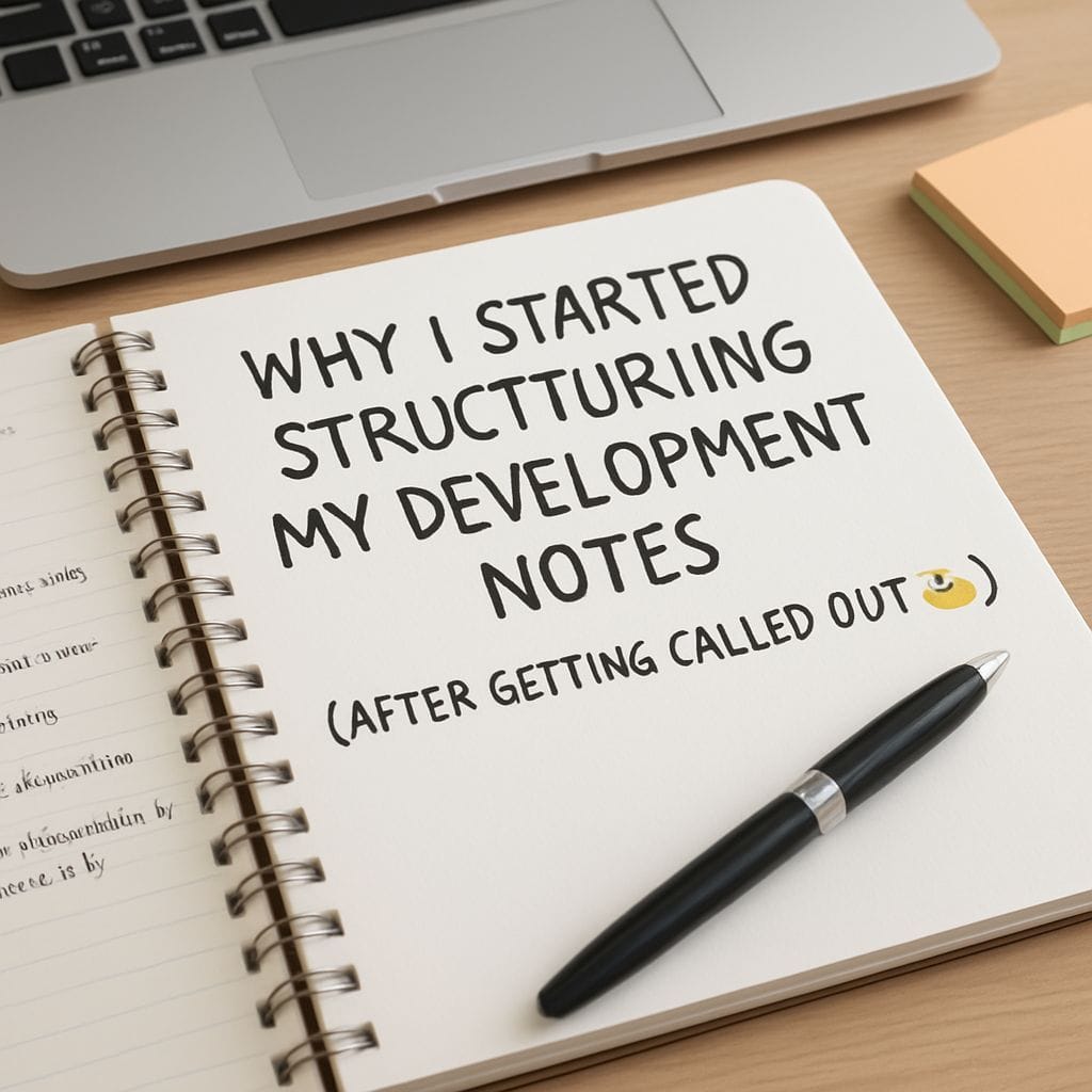 Why I Started Structuring My Development Notes (After Getting Called Out 😅)