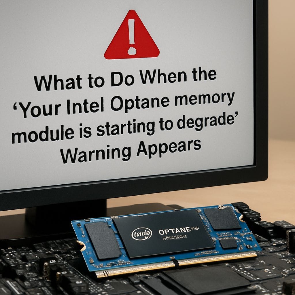 What to Do When the “Your Intel Optane memory module is starting to degrade” Warning Appears
