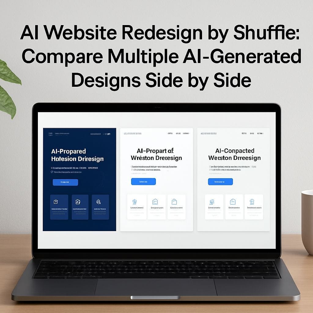 AI Website Redesign by Shuffle: Compare Multiple AI-Generated Designs Side by Side