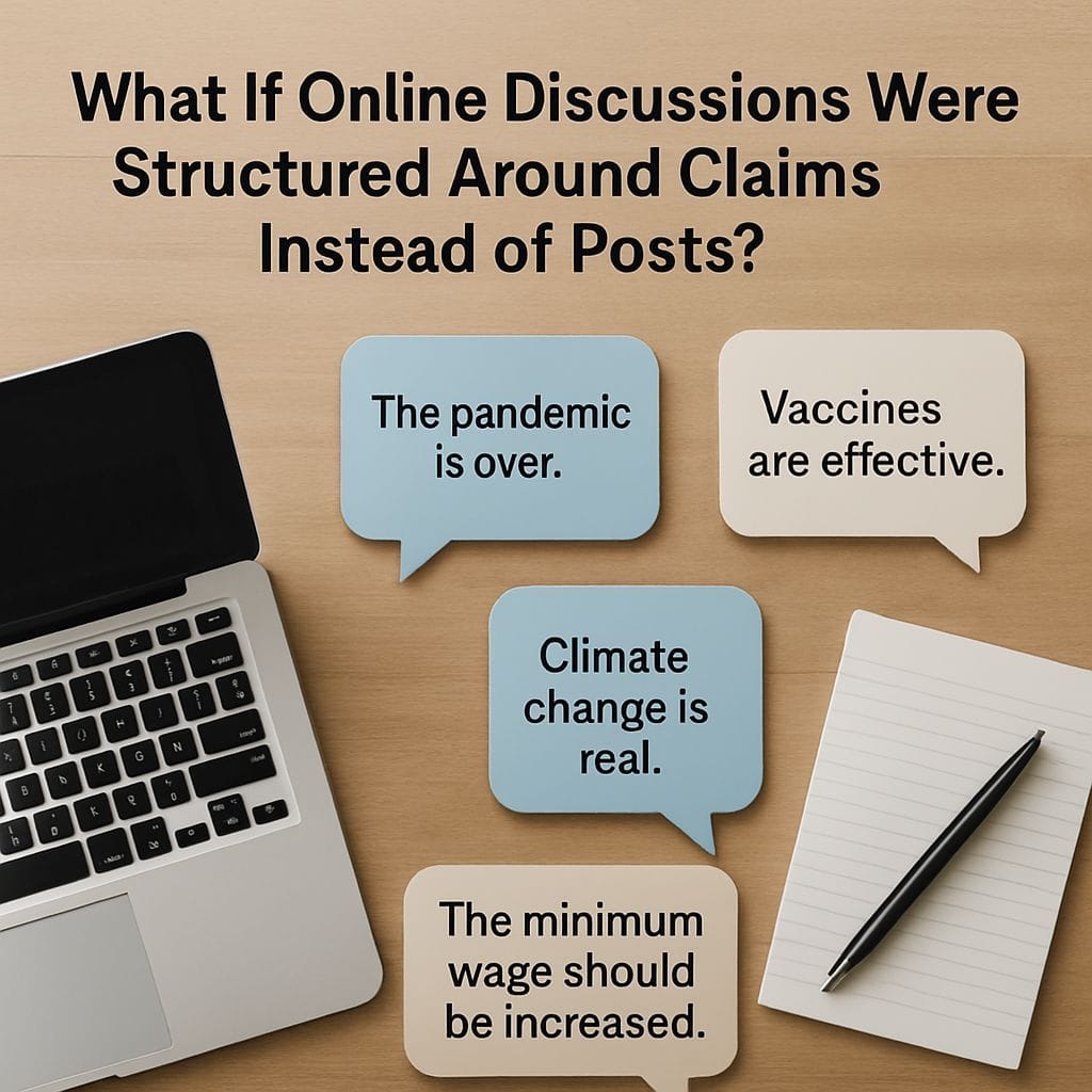 What If Online Discussions Were Structured Around Claims Instead of Posts?