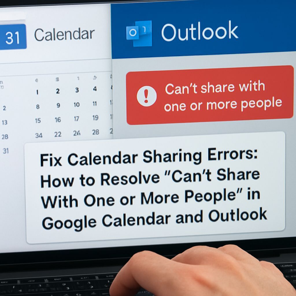 Fix Calendar Sharing Errors: How to Resolve “Can’t Share With One or More People” in Google Calendar and Outlook