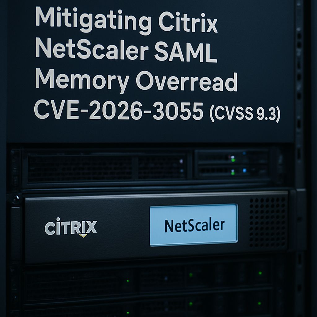 Urgent Guide: Mitigating Citrix NetScaler SAML Memory Overread CVE-2026-3055 (CVSS 9.3)