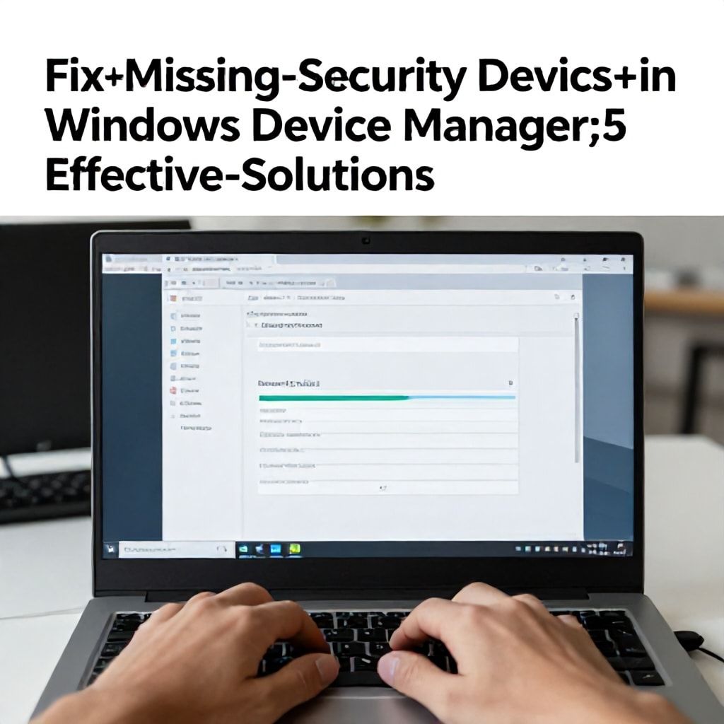 Fix Missing Security Devices in Windows Device Manager: 5 Effective Solutions