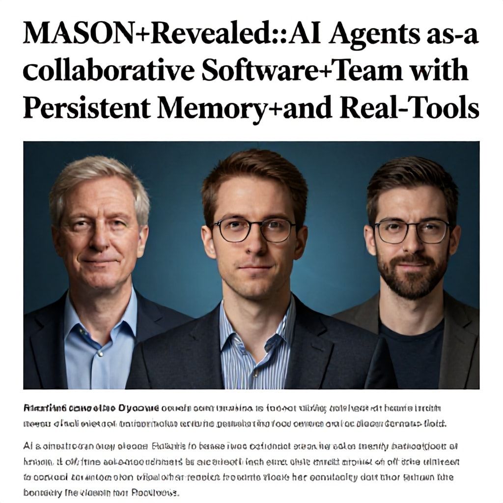 MASON Revealed: AI Agents as a Collaborative Software Team with Persistent Memory and Real Tools