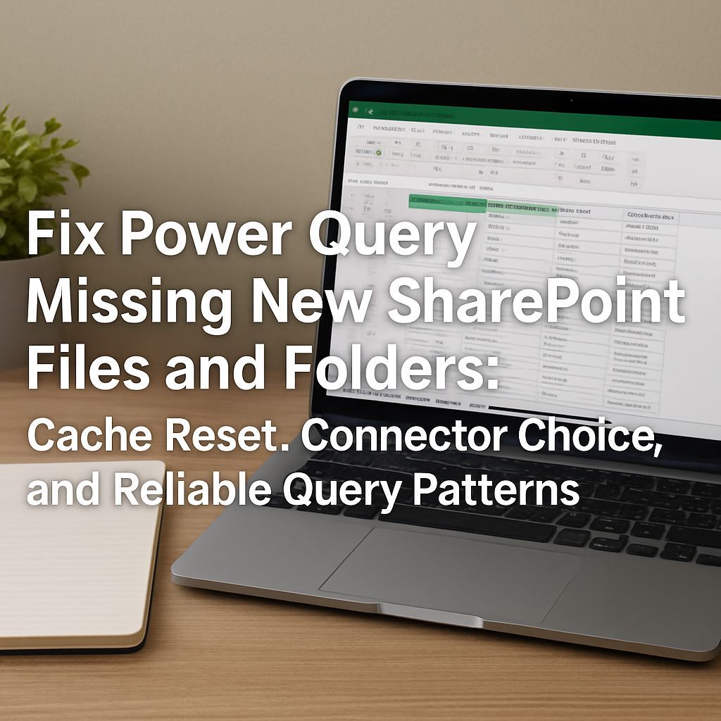 Fix Power Query Missing New SharePoint Files and Folders: Cache Reset, Connector Choice, and Reliable Query Patterns