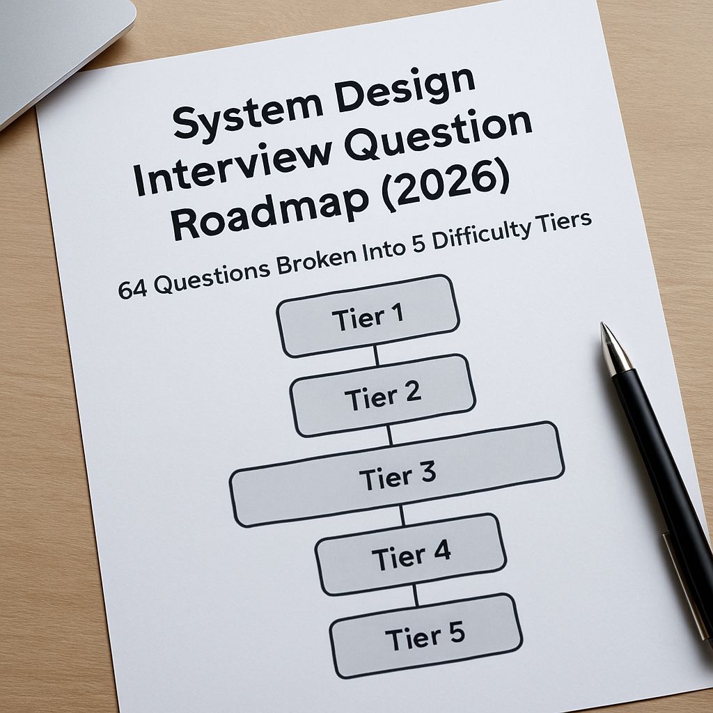 System Design Interview Question Roadmap (2026): 64 Questions Broken Into 5 Difficulty Tiers