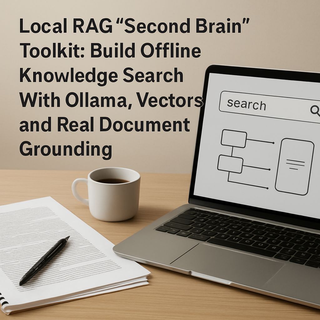 Local RAG “Second Brain” Toolkit: Build Offline Knowledge Search With Ollama, Vectors, and Real Document Grounding