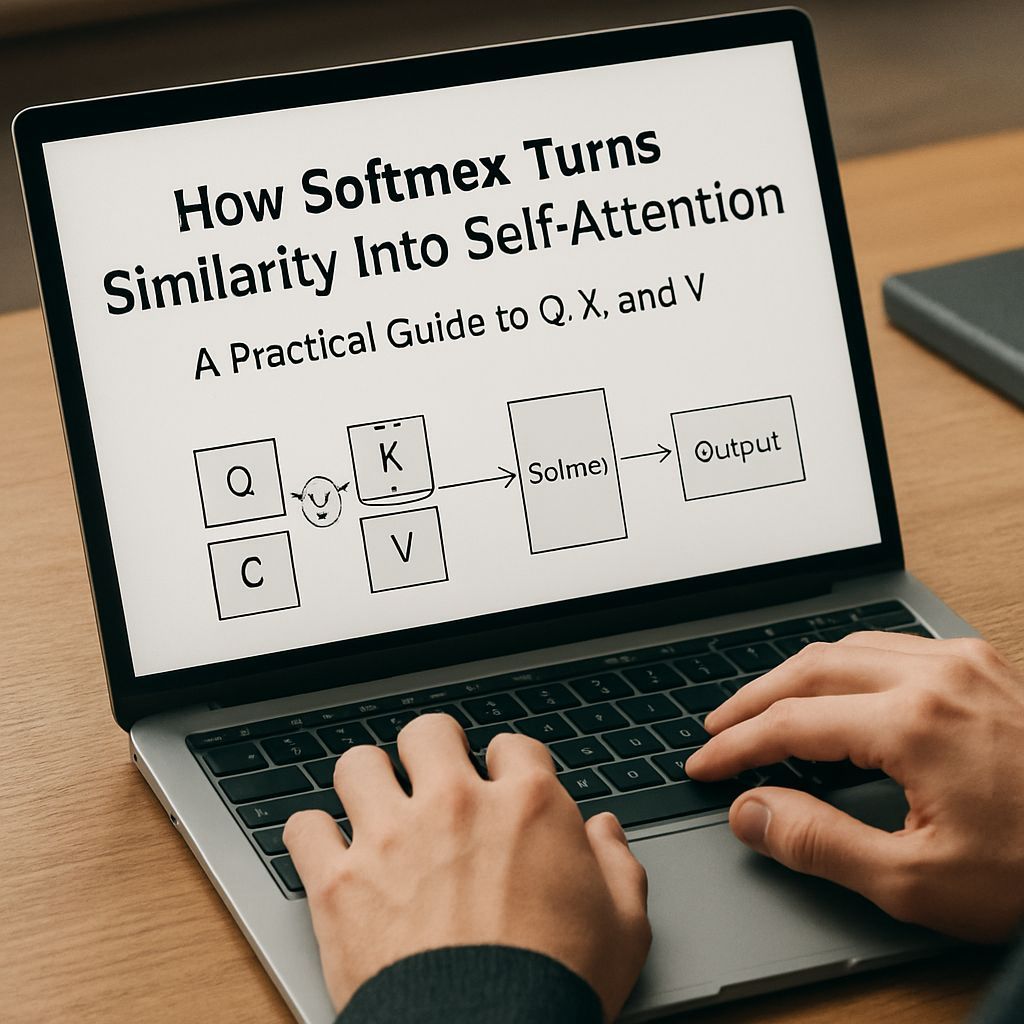 How Softmax Turns Similarity Into Self-Attention: A Practical Guide to Q, K, and V