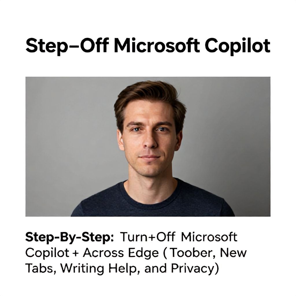Step-by-Step: Turn Off Microsoft Copilot Across Edge (Toolbar, New Tabs, Writing Help, and Privacy)