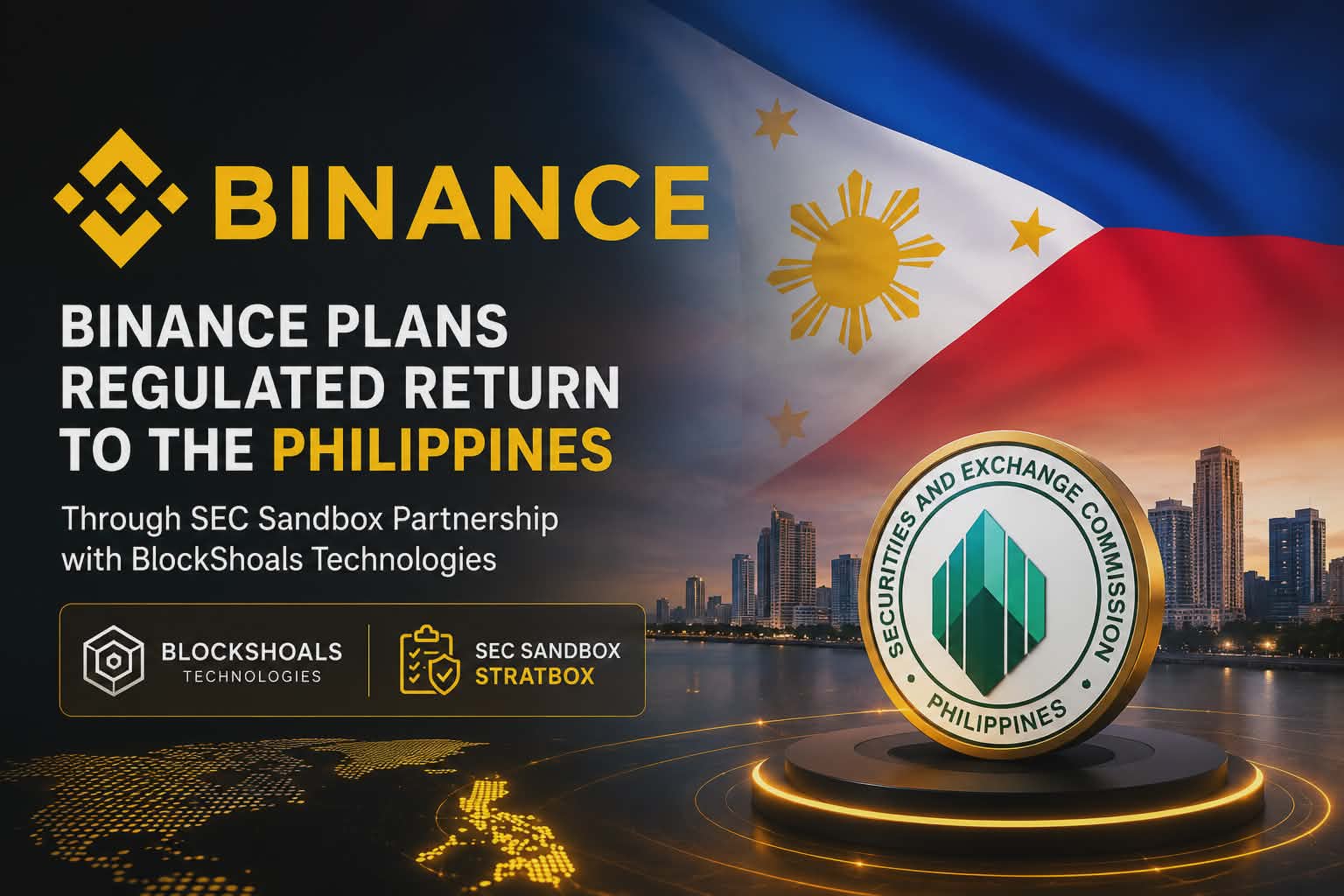 Binance Plans Regulated Return to the Philippines Through SEC Sandbox Partnership