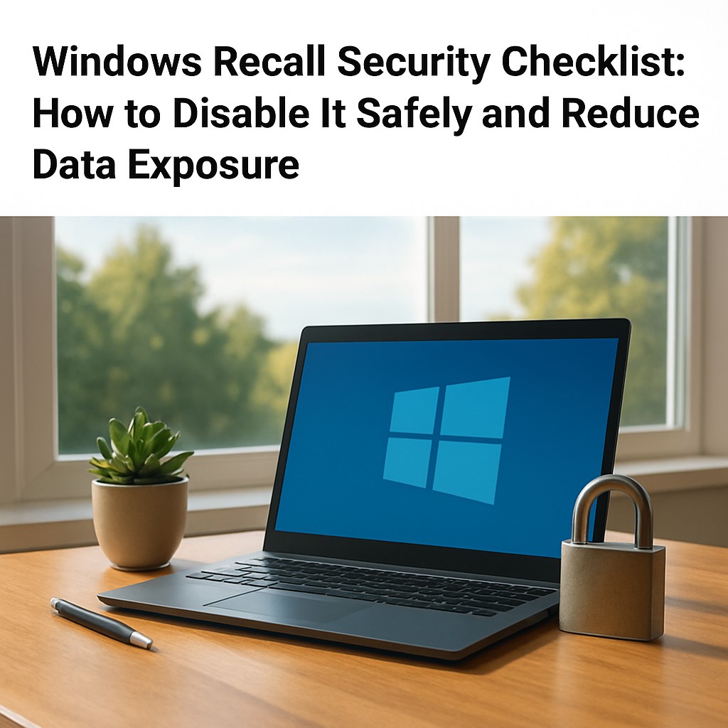 Windows Recall Security Checklist: How to Disable It Safely and Reduce Data Exposure