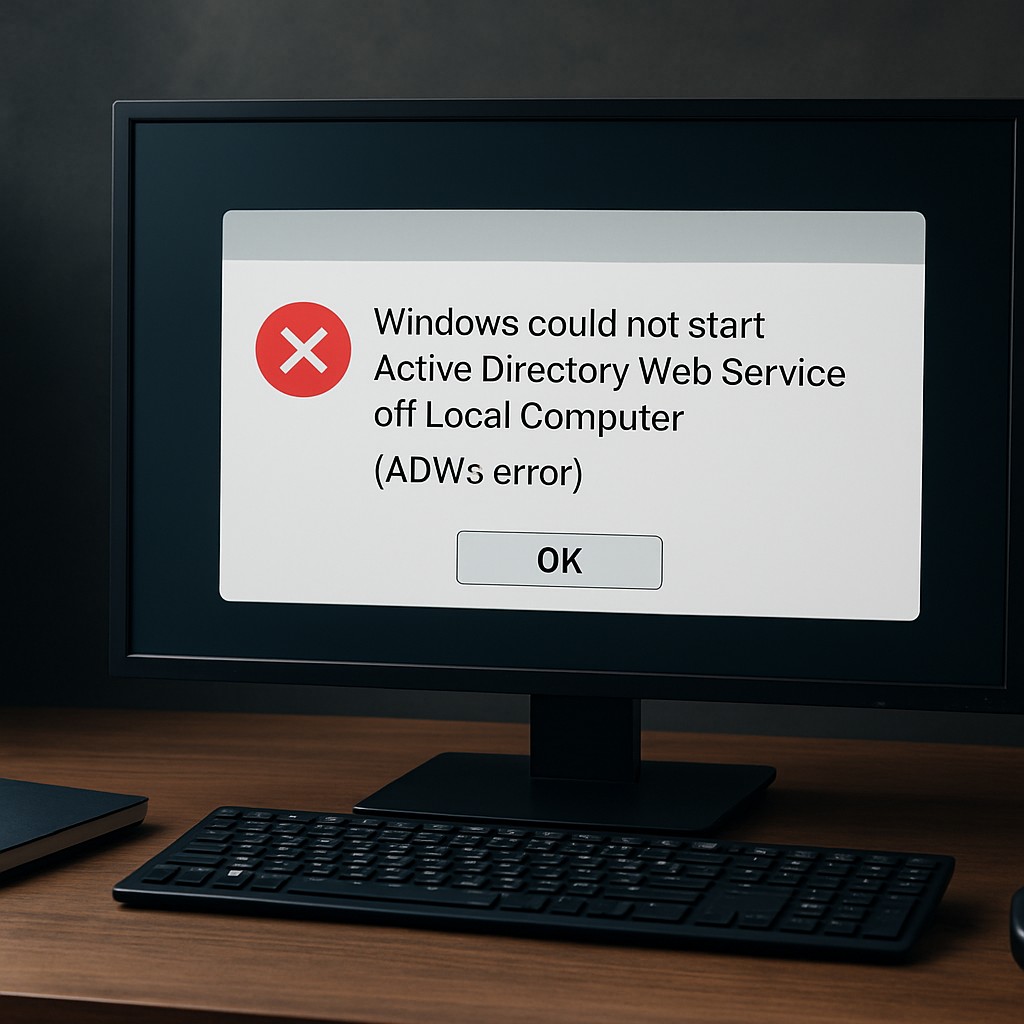 Fix “Windows Could Not Start Active Directory Web Service on Local Computer” (ADWS Error) and Restore Remote AD Management