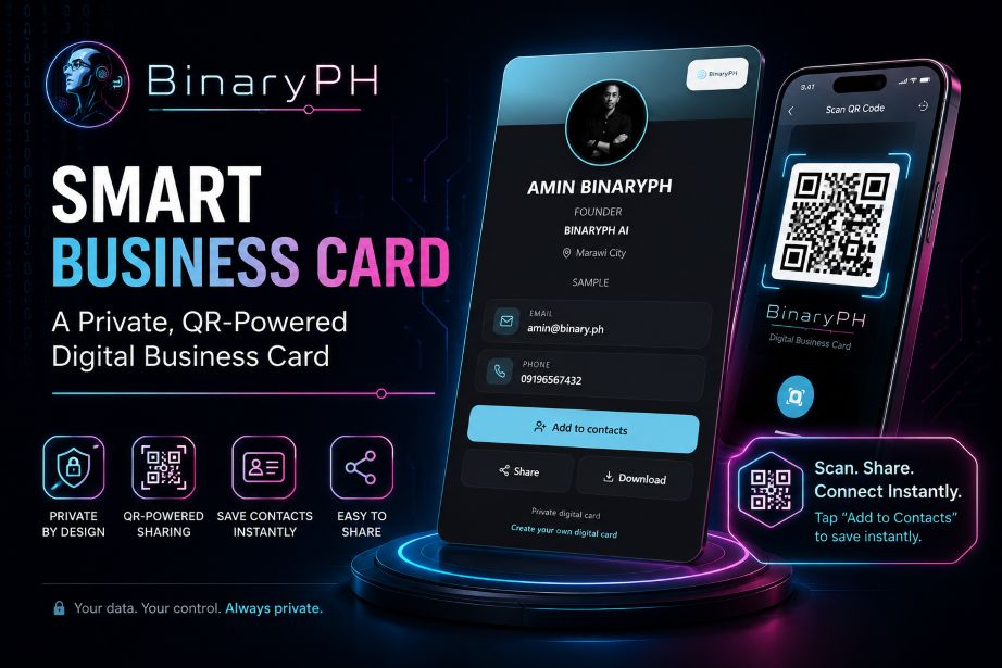 BinaryPH Smart Business Card: A Private, QR-Powered Digital Business Card