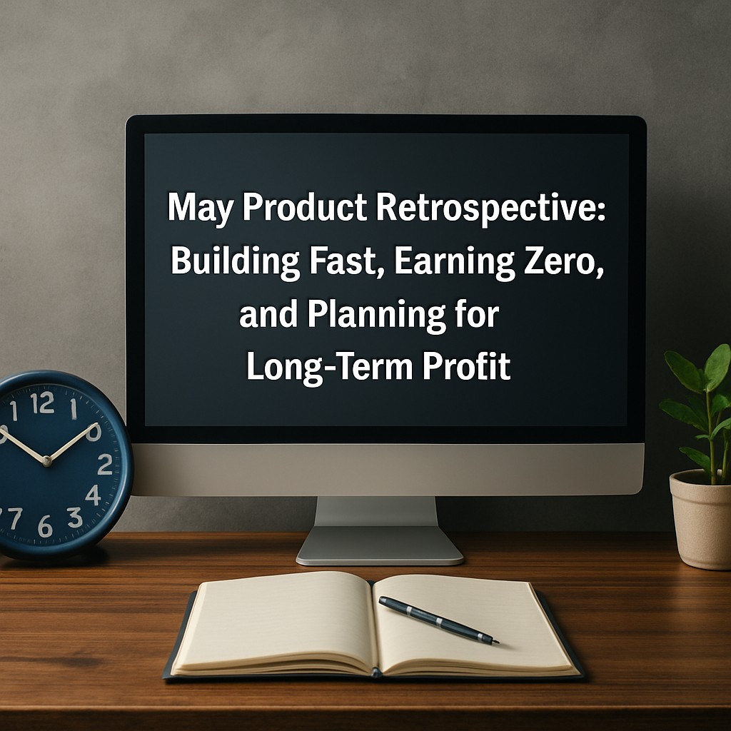 May Product Retrospective: Building Fast, Earning Zero, and Planning for Long-Term Profit