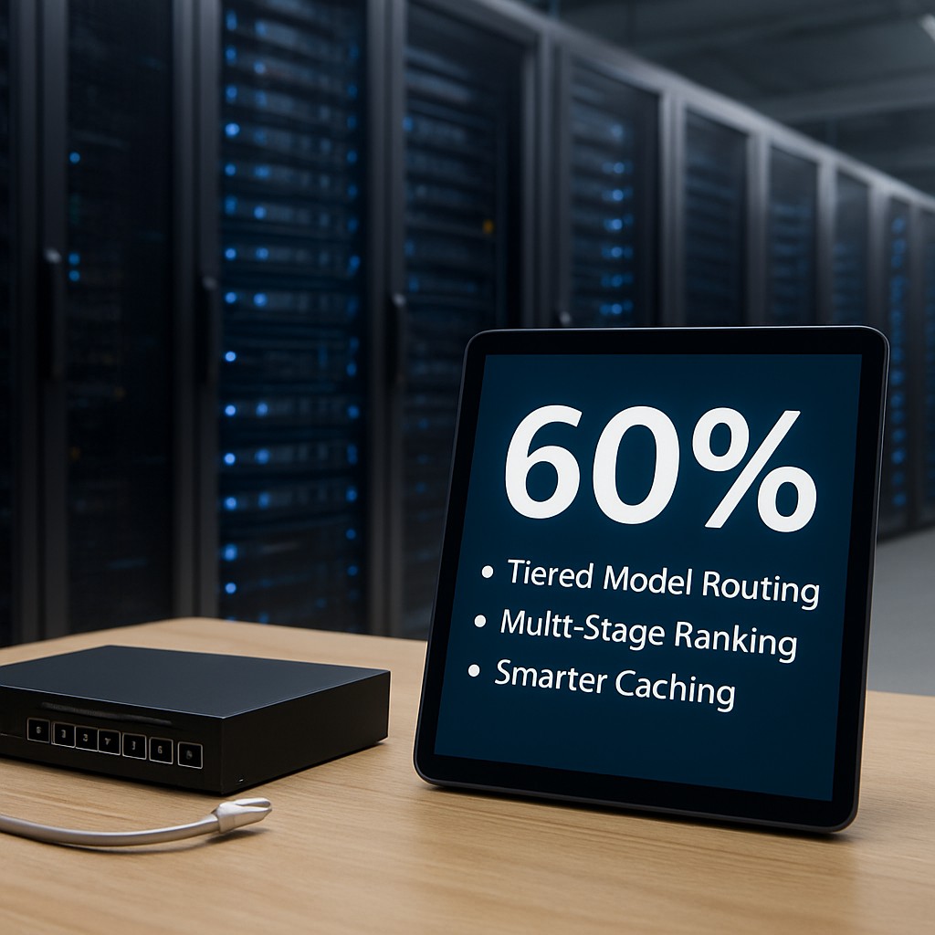 Cut Recommendation Engine Costs 60% with Tiered Model Routing, Multi-Stage Ranking, and Smarter Caching