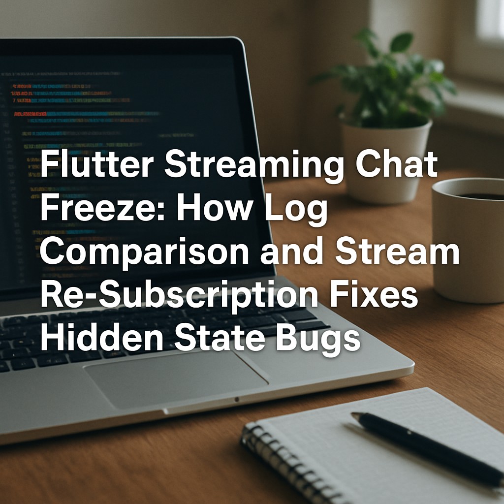 Flutter Streaming Chat Freeze: How Log Comparison and Stream Re-Subscription Fixes Hidden State Bugs
