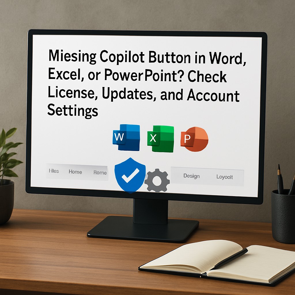 Missing Copilot Button in Word, Excel, or PowerPoint? Check License, Updates, and Account Settings