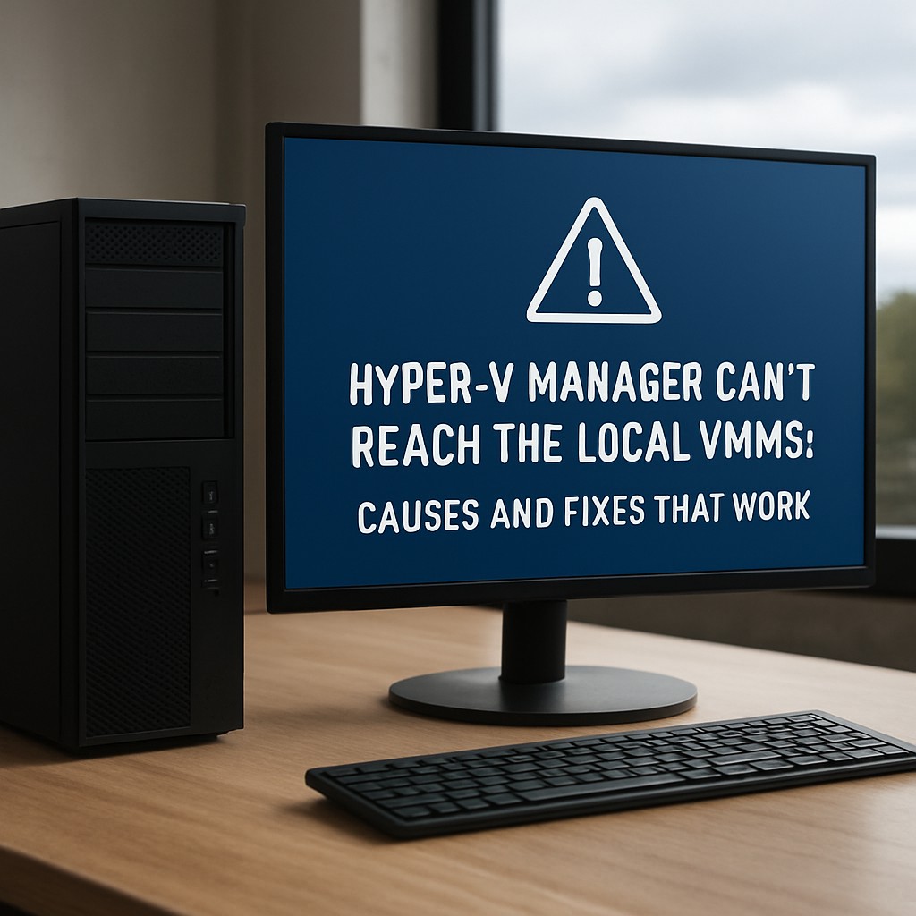 Hyper-V Manager Can’t Reach the Local VMMS: Causes and Fixes That Work