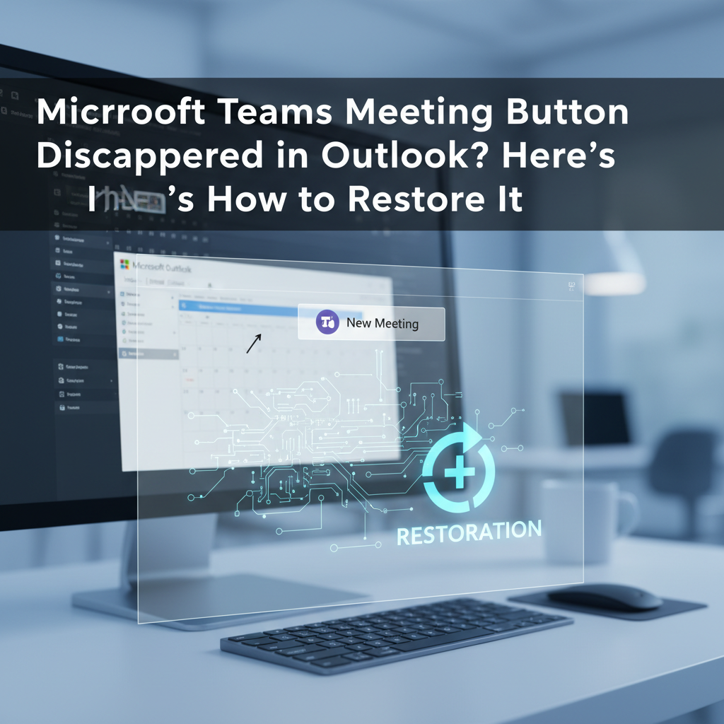 Microsoft Teams Meeting Button Disappeared in Outlook? Here’s How to Restore It