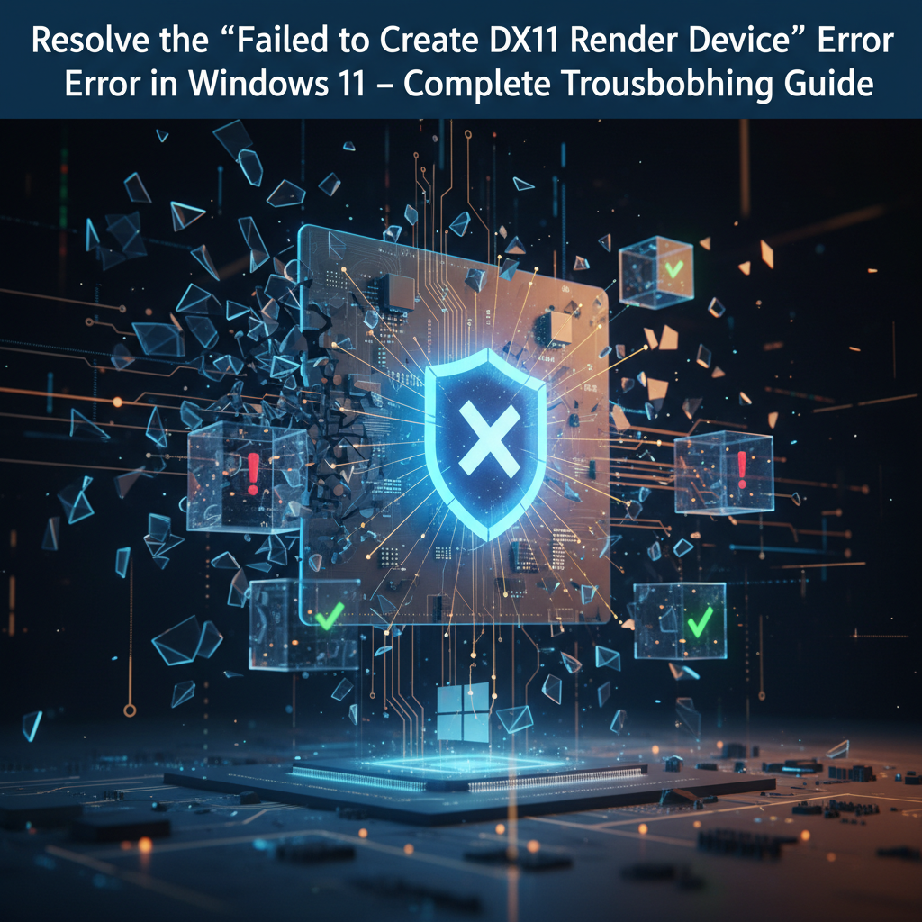 Resolve the “Failed to Create DX11 Render Device” Error in Windows 11 – Complete Troubleshooting Guide