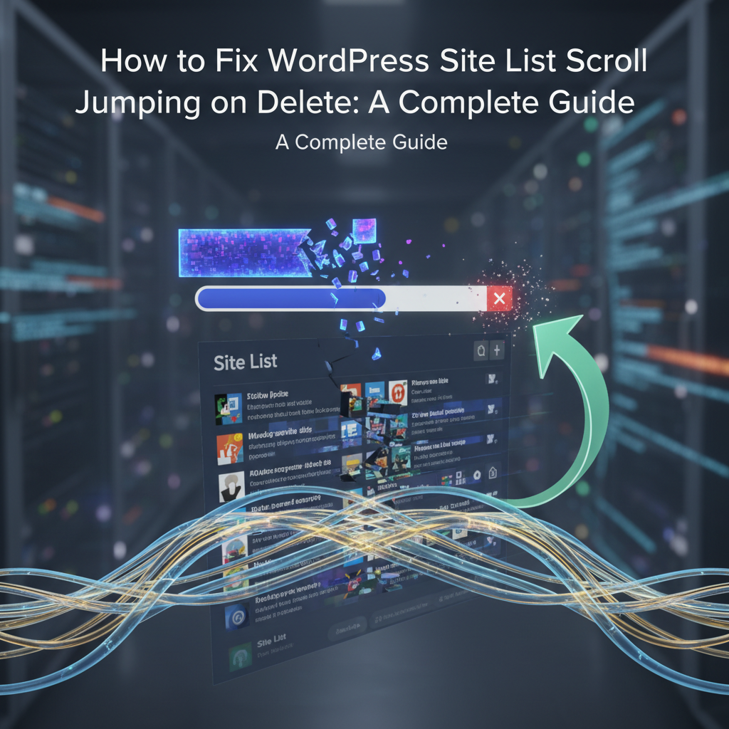 How to Fix WordPress Site List Scroll Jumping on Delete: A Complete Guide