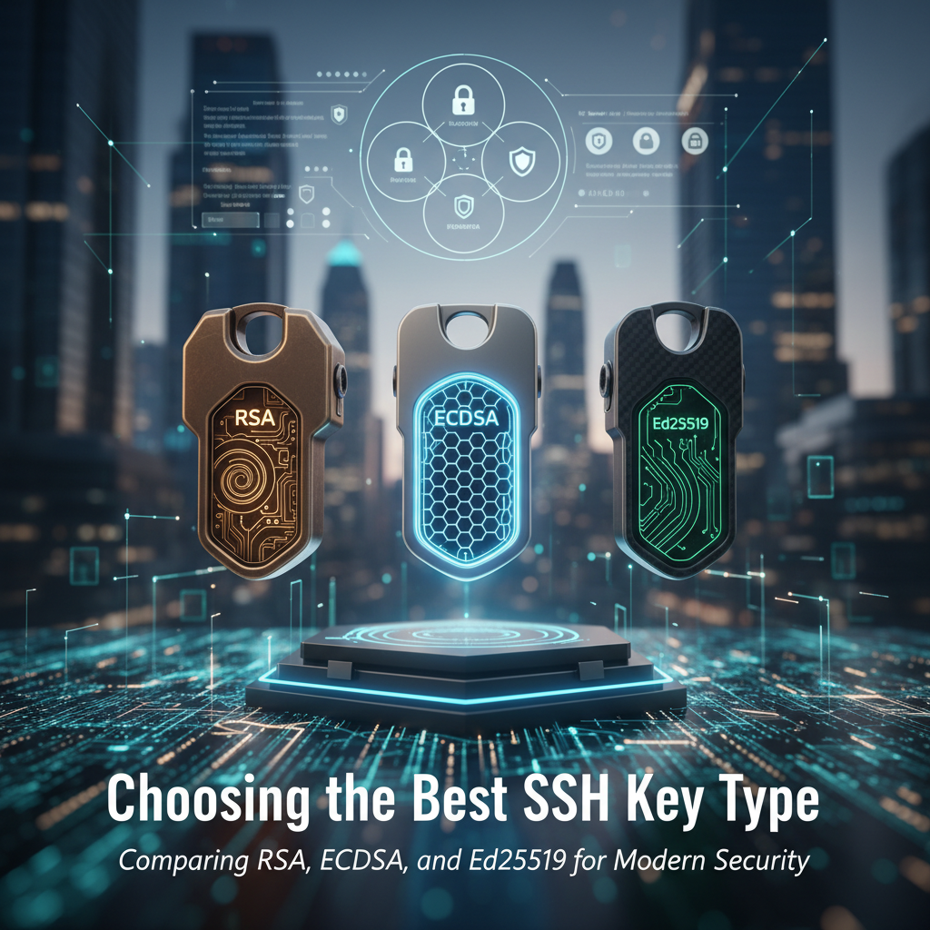 Choosing the Best SSH Key Type: Comparing RSA, ECDSA, and Ed25519 for Modern Security