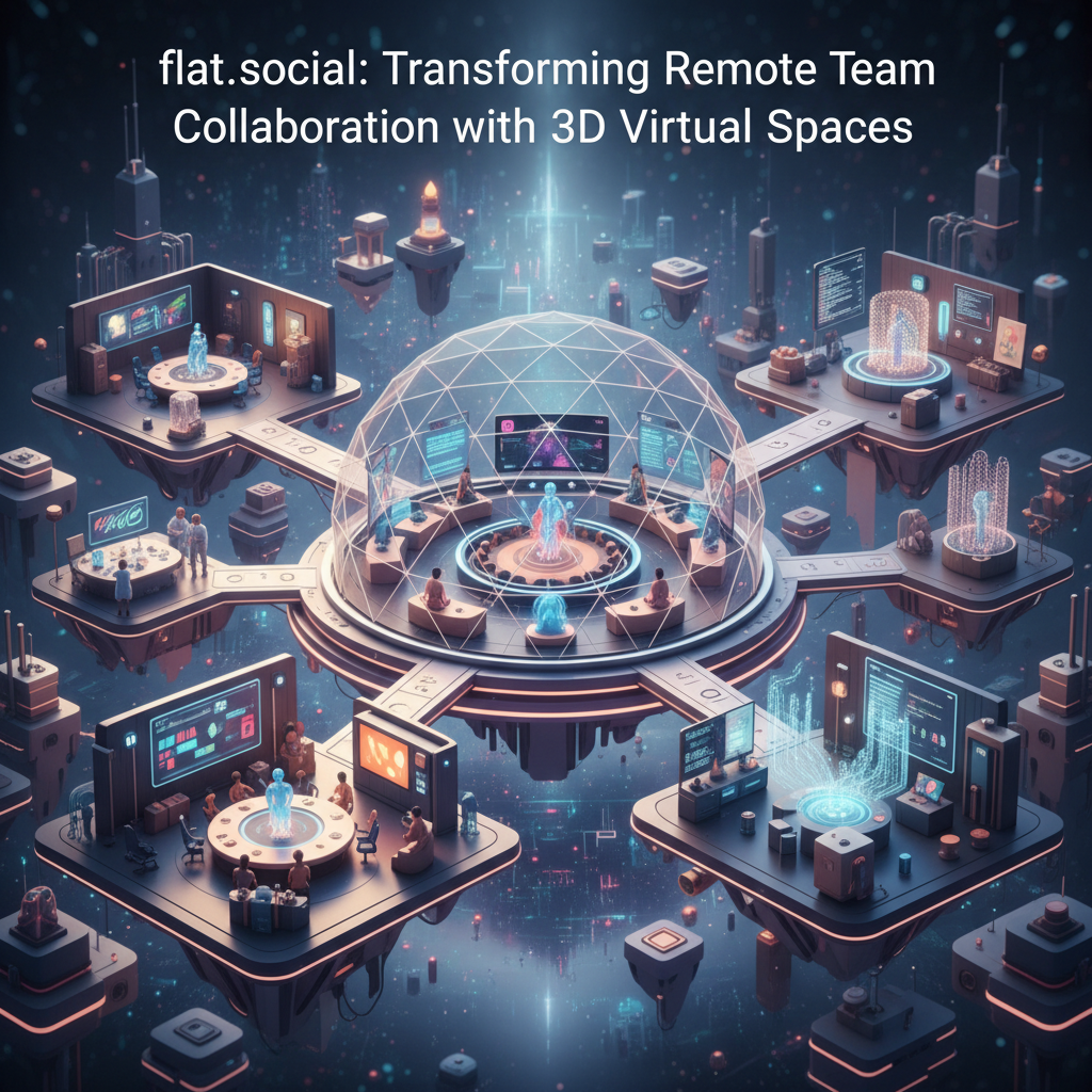 flat.social: Transforming Remote Team Collaboration with 3D Virtual Spaces