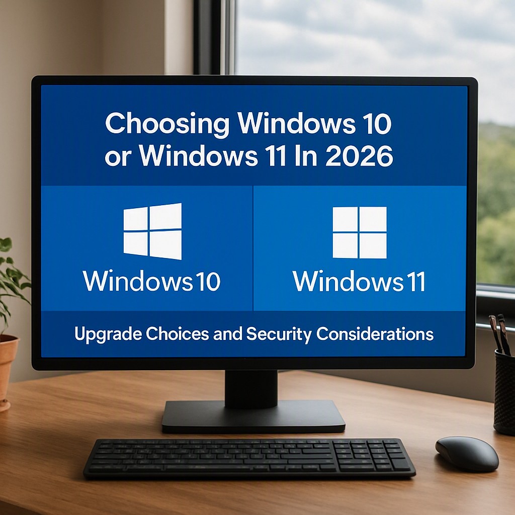 Choosing Windows 10 or Windows 11 in 2026: Upgrade Choices and Security Considerations