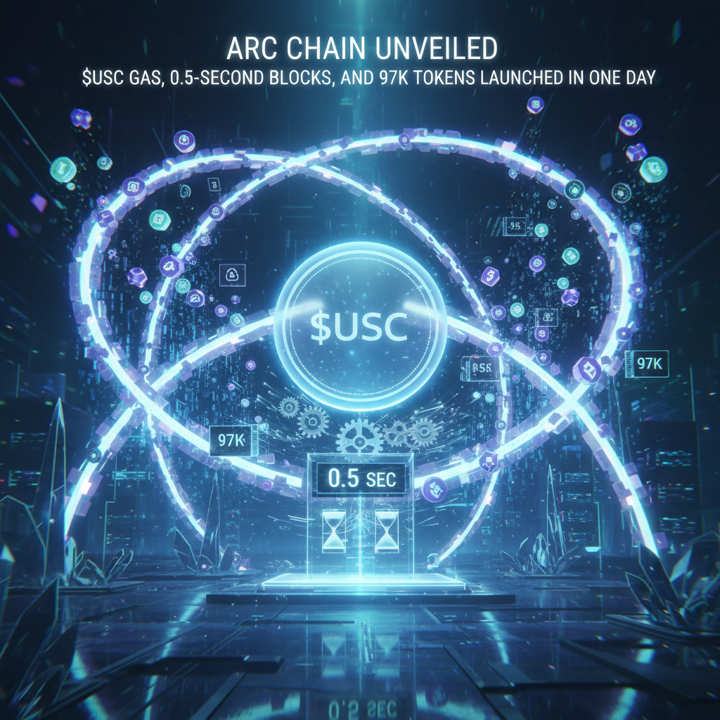 Arc Chain Unveiled: $USDC Gas, 0.5‑Second Blocks, and 97K Tokens Launched in One Day