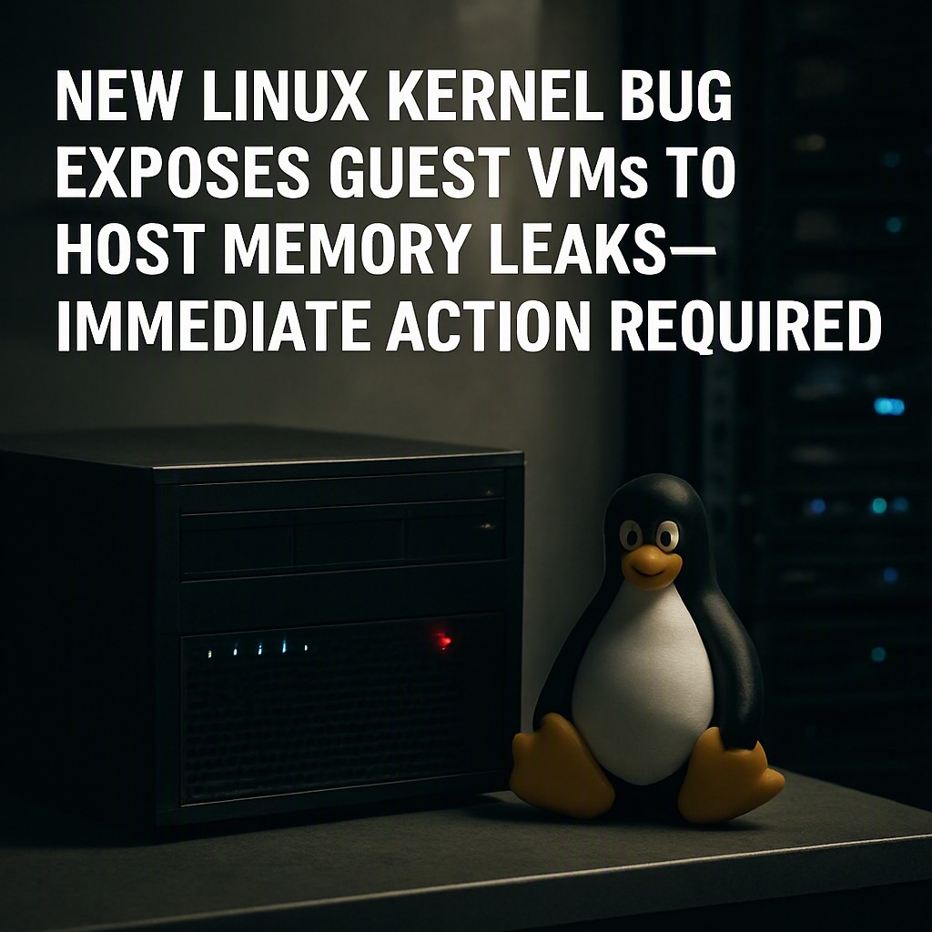 New Linux Kernel Bug Exposes Guest VMs to Host Memory Leaks—Immediate Action Required